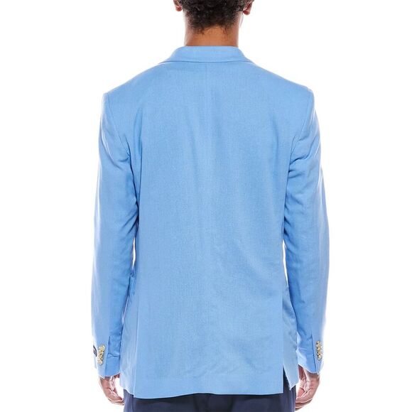 Tailorbyrd Mens  Solid Linen-Blend Sportcoat, Blue - Picture 2 of 5